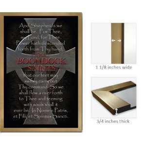  Gold Framed Boondock Saints Cross And Prayer Poster 3096 