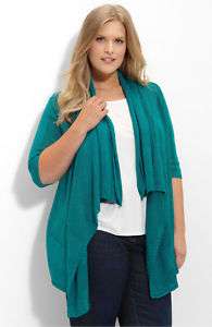 Eileen Fisher Waterfall Cardigan sweater Shawl L $278  