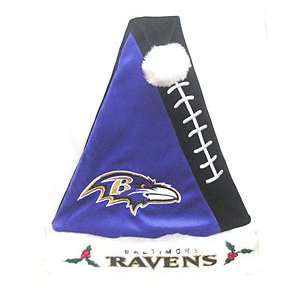  Baltimore Ravens Color Block Santa Hat