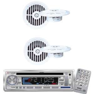  Pyle Marine Radio Receiver and Speaker Package   PLCD3MR AM/FM 