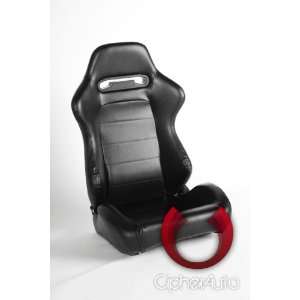  CPA1013 Black PVC Vinyl Racing Seats Automotive
