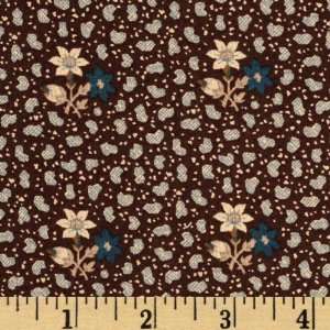  44 Wide Nottingham Village Floral Cocoa/Tan Fabric By 