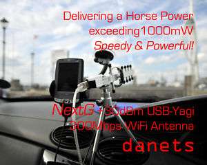 USB Yagi High Power WiFi antenna +28dBm for laptop & PC  