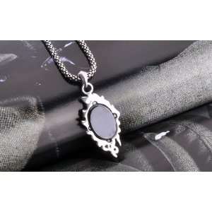 Retro Jewelry Gothic Jewelers Ruby & Silver Pendant Guys Necklaces (w 