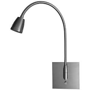   Imu Brushed Platinum Gooseneck LED Wall Lamp