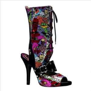  Demonia ZOM103/B Womens Zombie 103 Sandal in Black Patent 