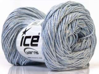 Lot of 8 Skeins ICE ORGANIC COTTON (100% Organic Cotton) Yarn Light 