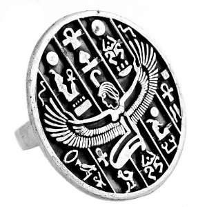  Egyptian Jewelry Silver Winged Isis Ring Jewelry