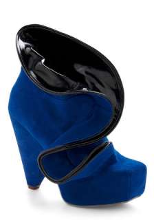 Visual Suede Heel by Jeffrey Campbell   Blue, Black, Solid, Trim