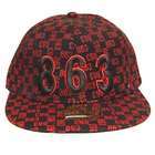 Ace Caps FLORIDA 863 RED BLACK FLAT BILL FITTED CAP HAT X  LARGE