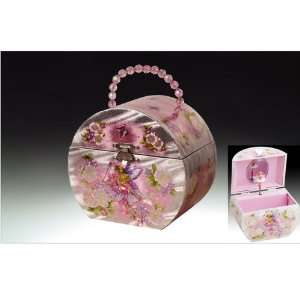  Adorable Silver Pink Ballerina Box With Fairy Inlay 