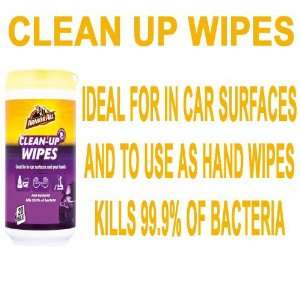   Clean Up Wipes For In Car & Hand Wipe Mini Tub (20 Wipes) Automotive