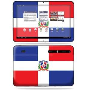   Skin Decal Cover for Motorola Xoom Tablet Dominican flag Electronics