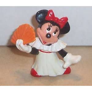   MINNIE MOUSE pvc figure #1 with fan By applause 