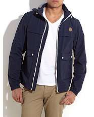 Navy (Blue) Two Stoned Blue Waterproof Jacket  253556441  New Look