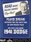 1941 dodge brochure fluid drive major bowes 
