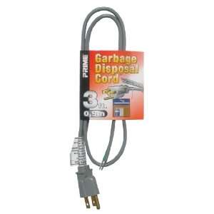   PS200603 16/3 SPT 3 Garbage Disposal Power Supply Cord, Gray, 3 Feet