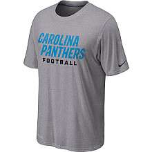 Nike Carolina Panthers Sideline Legend Authentic Font Dri FIT T Shirt 
