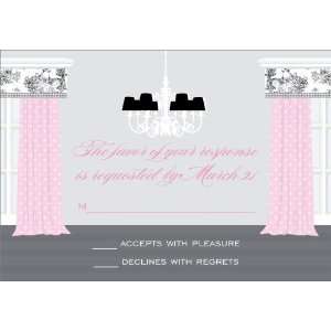  Sweet Nursery Toile Baby Shower Reply Cards