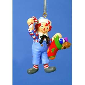  Raggedy Andy Holding Stocking With Toys Christmas Ornament 