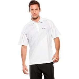  Oakley Engineered Mens Polo Sports Wear Shirt   White 