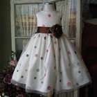 Kids Dream White Brown Dot Easter Flower Girl Dress Girls 10