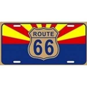 Route 66   Arizona Flag License Plate Plates Tag Tags auto vehicle car 