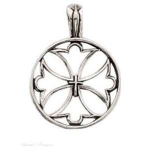  Sterling Silver Open Christian Cross Charm Arts, Crafts 