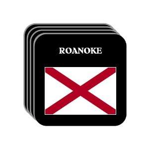 US State Flag   ROANOKE, Alabama (AL) Set of 4 Mini Mousepad Coasters