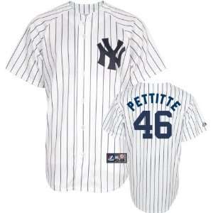  Andy Pettitte Jersey Adult Majestic Home Pinstripe Replica #46 New 
