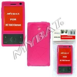  HTC Touch Diamond (Gsm) Rubber Skin Case  Silicon Pink 
