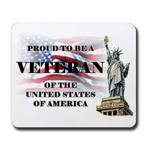  Proud To Be A Veteran Military Mousepad by  