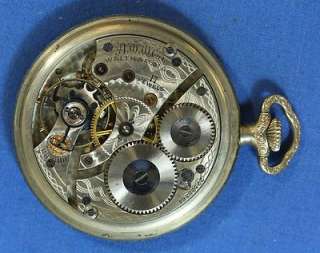 Circa 1919 Waltham Open Face Antique Pocket Watch 17j 16s 43mm  