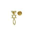lapel pin messianic seal roots symbol gold plated expedited shipping