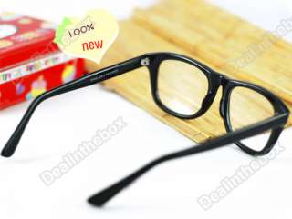   Clear Lens Black Frame Wayfarer Nerd Glasses Brand New Unisex  