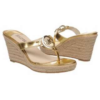 Womens MICHAEL MICHAEL KORS Palm Beach Thong Gold Metallic Shoes 