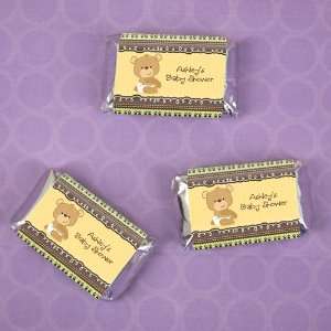 Baby Teddy Bear   20 Mini Candy Bar Wrapper Sticker Labels Baby Shower 