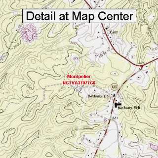USGS Topographic Quadrangle Map   Montpelier, Virginia (Folded 