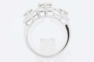 Stone Engagement Ring 5.7 Ct Moissanite & 0.40 Ct Diamond Pave 18K 