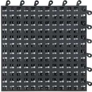   18 X 18 Open Grid Anti Fatigue Flooring, Black, Case of 10