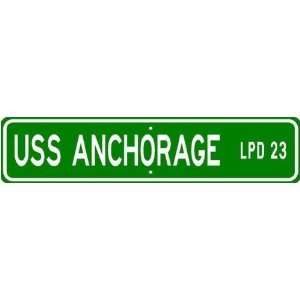  USS ANCHORAGE LSD 36 Street Sign   Navy Gift Ship Sailo 