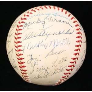  1953 A.l All star Team Signed Baseball Jsa Mantle Berra 