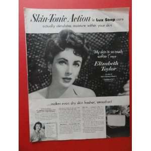 1952 Elizabeth Taylor,Lux Toilet Soap. print advertisement (Liz Taylor 