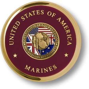  Marine Operation Iraqi Freedom Brass Coaster Everything 