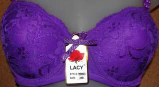 LOT 6 Bras 99803 VERY SEXY Floral Design LACE B C D CUP  