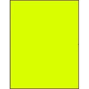  100 Label Outfitters® Full Sheet Fluorescent Neon Yellow 