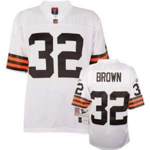  Cleveland Browns Jim Brown White Replica Jersey Sports 
