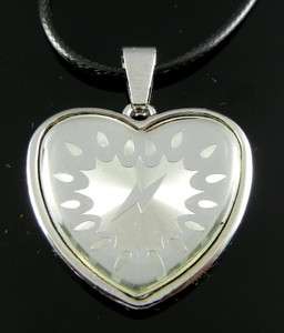 TF724 HEART Stainless Steel Pendant Necklace Punk EMO Gothic  