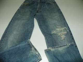 Energie Italy Well Worn Distressed Denim Jeans 31 x 32  