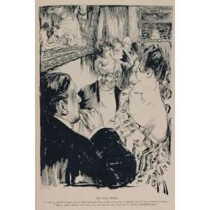 Print Victorian Woman Rival Men Rose ONeill   Original Halftone Print 